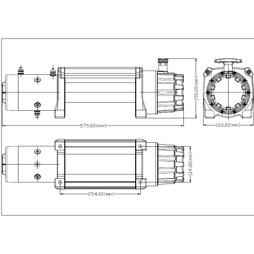 Treuil électrique hors route personnalisé 12V 24V 12000Lbs